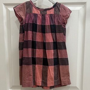 Burberry girls 3T Checkered Pink and Brown Dress